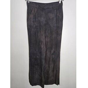 ALC 100% Silk Multicolor Stripped Dress Pants Zip High Rise Womens 6